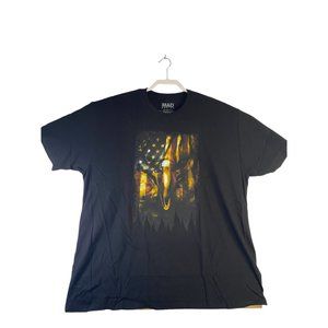 Men's Eagle American Flag Graphic Tee Black XXL